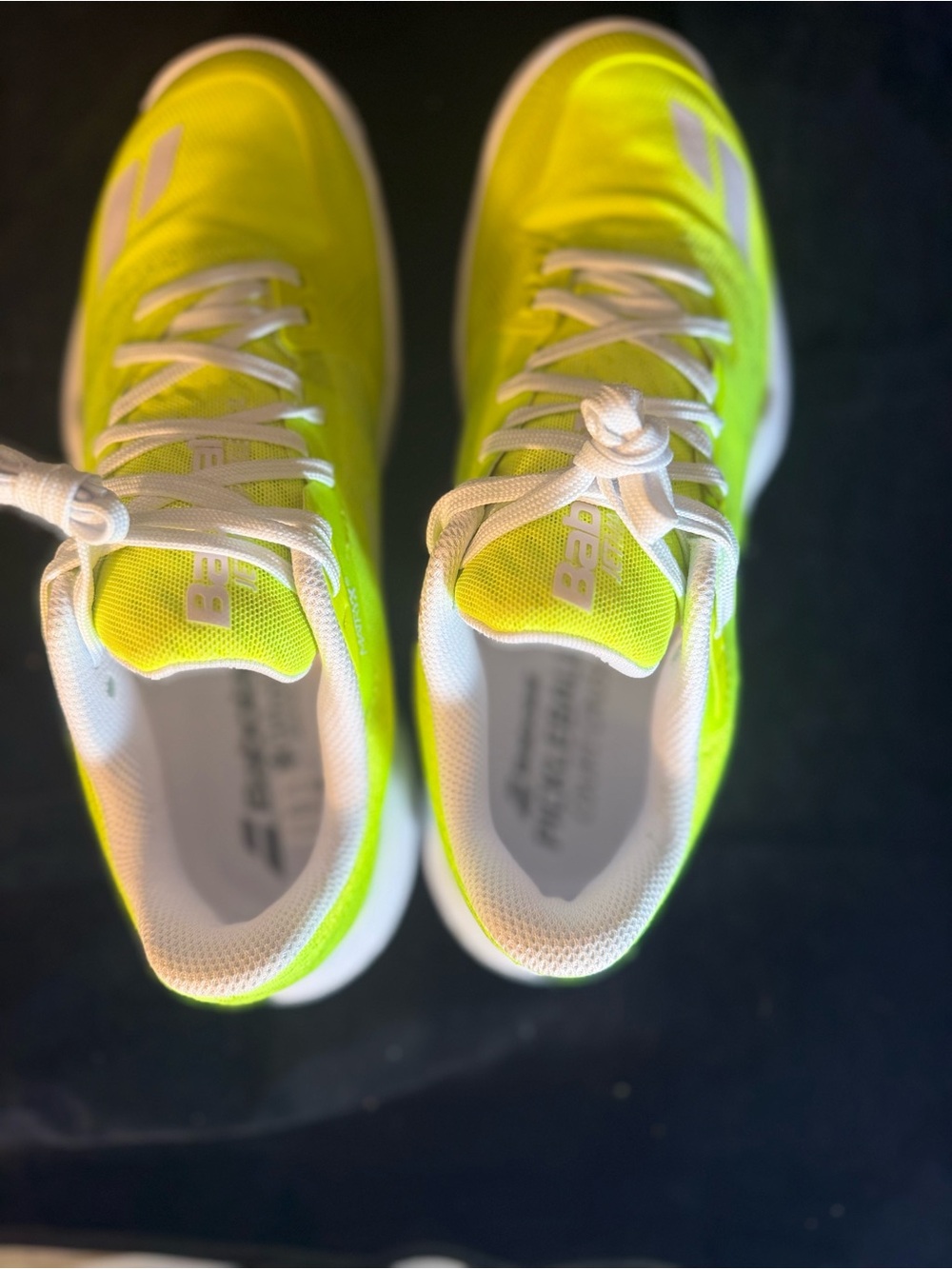 Babolat Jet Mach PKL Women Athletic Shoe - Neon Yellow/White size 9 - Picture 5 of 8